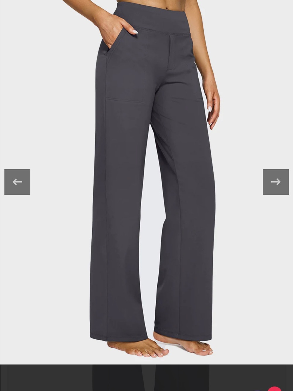 Wide-Leg Comfort Pants in Charcoalo NWOT